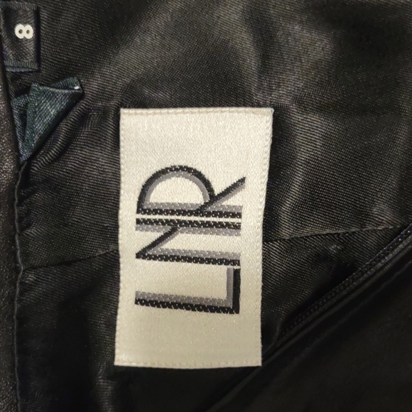 LNR Black Leather Mini Skirt Lined Size 8 Y2K Vintage - Picture 8 of 9